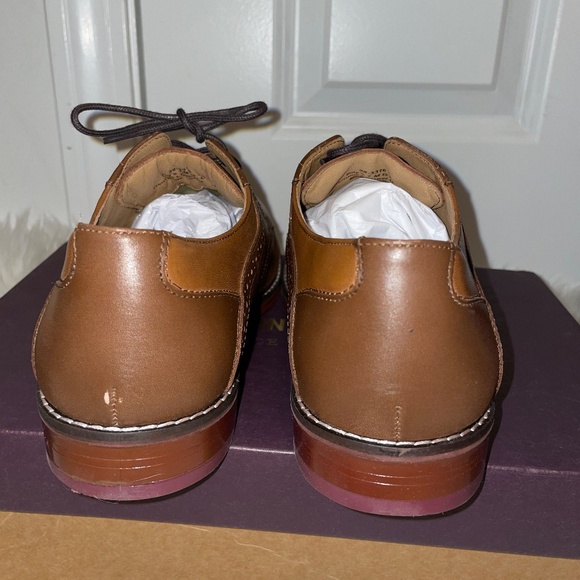 Jonhston & Murphy bk Contad tan/dk brown fg leather shoes Men’s size 7 - Picture 7 of 12